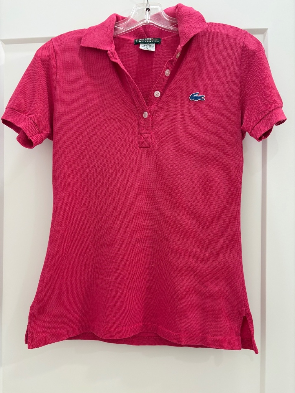 Vintage Izod Lacoste Pink Short Sleeve Polo Shirt; Size: M